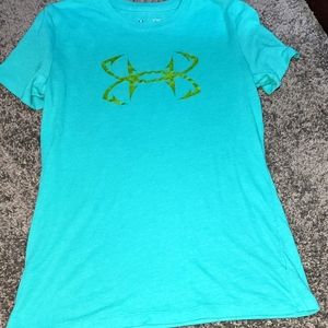 Under Armour fish hook logo short sleeve shirt size small